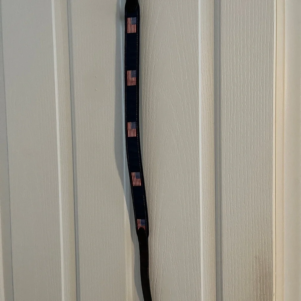 Vineyard Vines Boy’s American Flag Canvas Club Navy Blue Belt
